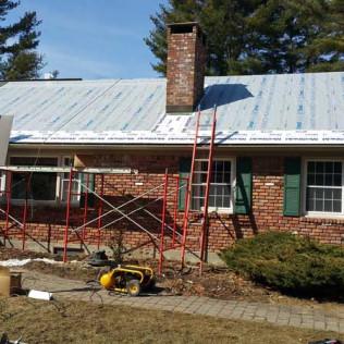 A Metal Roof Being Installed in Richmond, MA