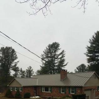 A Finished Metal Roof on a Home in Richmond, MA