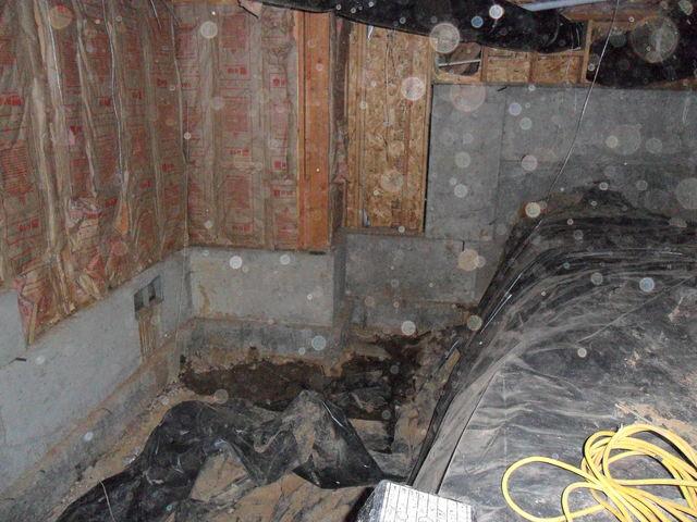 Torn Vapor Barrier