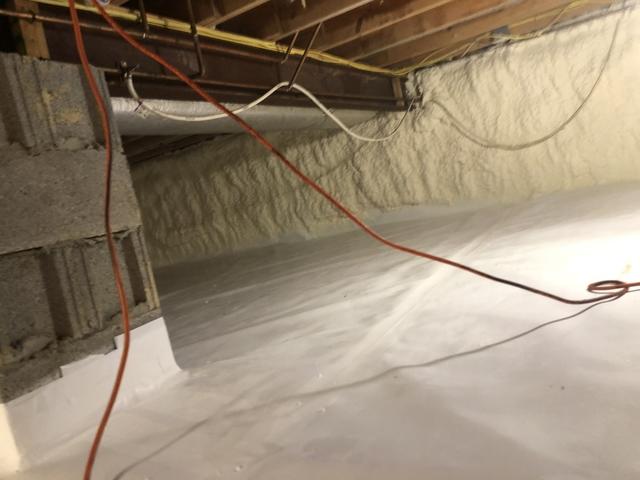 Clean, insulated crawl space