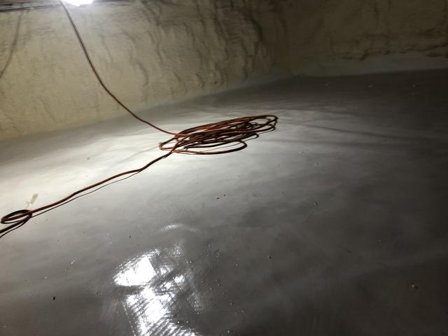 Clean, insulated crawl space