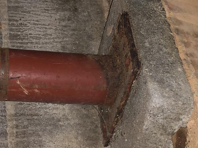 Rust in crawl space