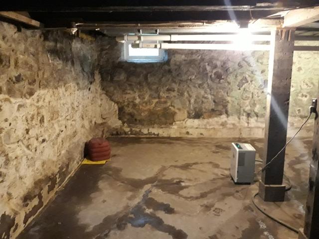 Rough Wet Walls In Cloquet, Minnesota