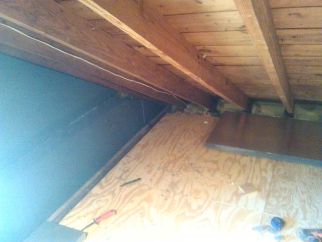 Rafters ready for foam board