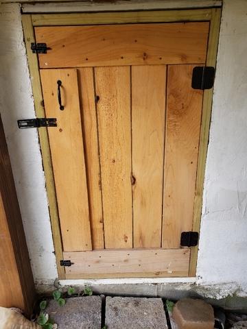 Wooden Crawl Space Door