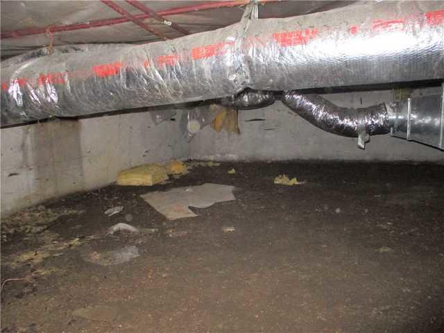 BEFORE: Dirty Crawl Space