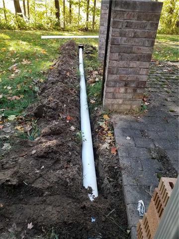 We not only remove the water from your home with our underground discharge line, we bury it so that it's not an eyesore, trip hazard, or unlikely dog toy.