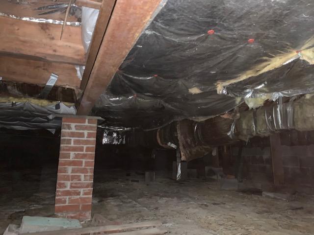 Progression of a full crawl space transformation