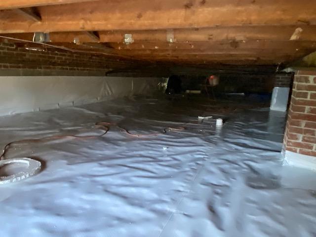 Progression of a full crawl space transformation