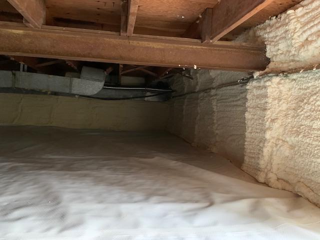 Progression of a full crawl space transformation