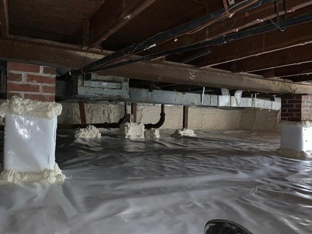 Progression of a full crawl space transformation