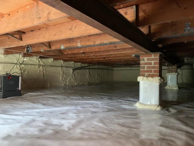 Progression of a full crawl space transformation