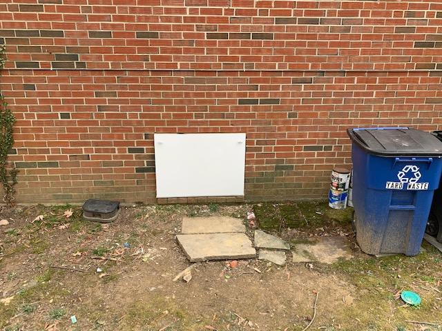 Sealed entrance/exit to new crawl space.