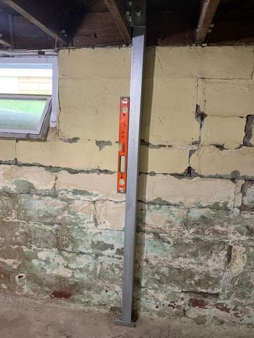 PowerBrace™ Support Beams Immediately Stabilize Cracked Foundation