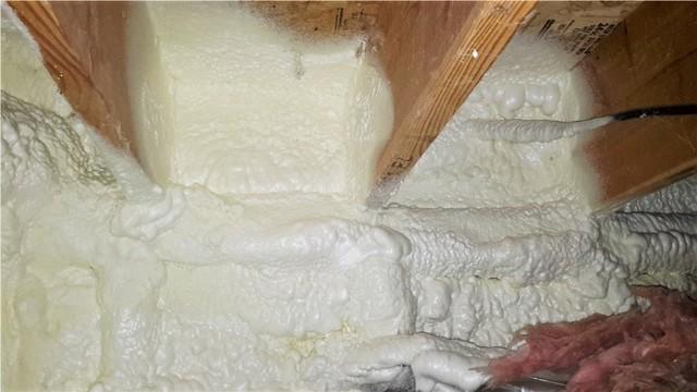 Spray Foam Insulation Applied