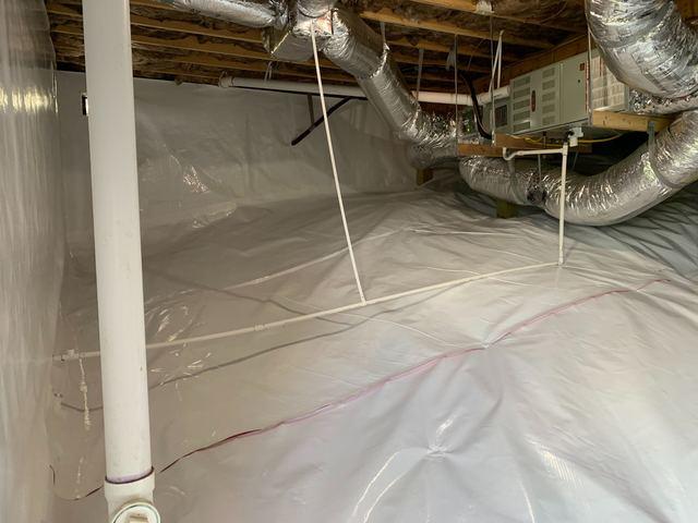 Sealed Vapor Barrier Inside Crawl Space