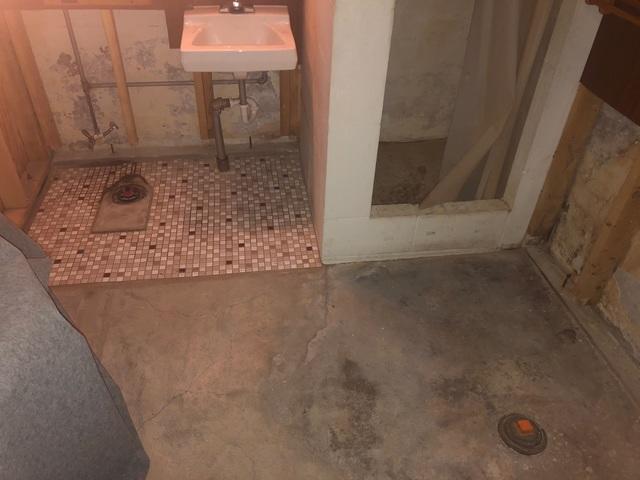 Halt-Finished Bathroom Prone to Water Damage