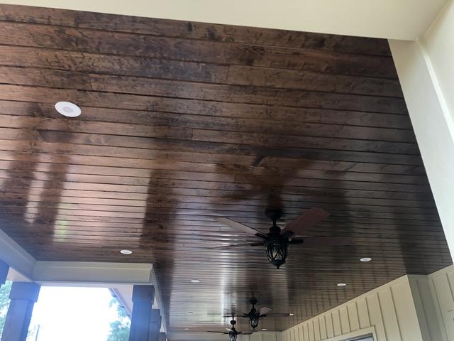 <p>Smooth cut tongue and groove ceiling</p>