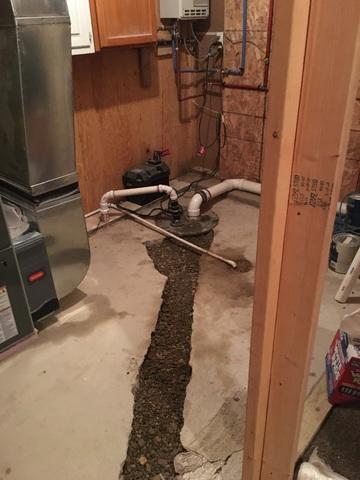 Installation of Feed Line and Filling of Rock