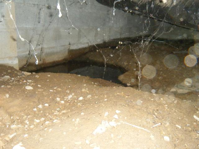 Standing Water in Dirt Crawlspace