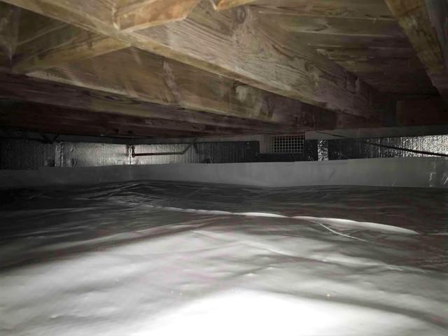 To insulate the crawl space, we installed SilverGlo to the walls. This is more efficient and takes much longer to fail.