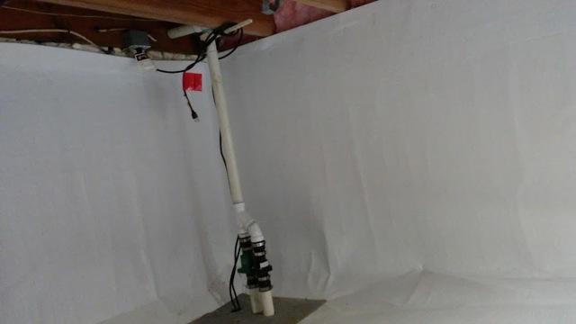 A sump pump was installed.