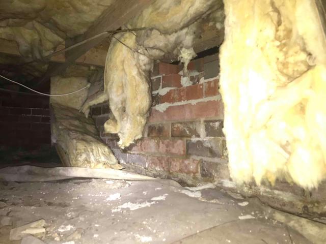 When the wet air would condensate onto the insulation inside the crawl space, it caused it to clump together. After enough time, this insulation started to fail at its initial purpose.