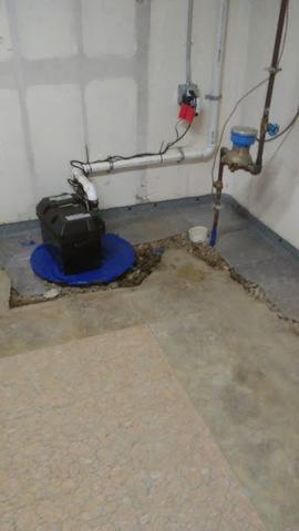 Interior drainage systems help when water is entering a basement.