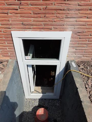 Fully installed egress window.