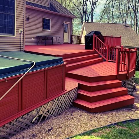 Red stain results for this deck!