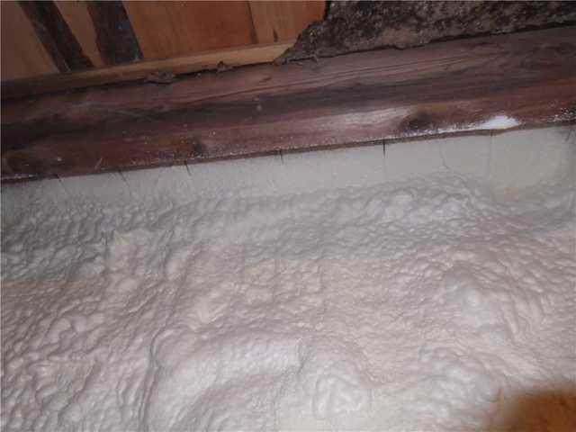 Spray Foam Insulation Applied