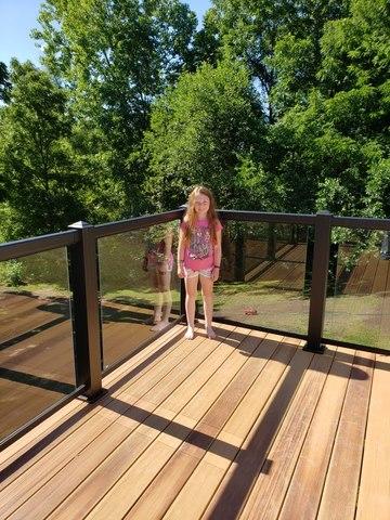 Composite Deck with Glass Railings Built