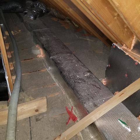 <p>We sealed this duct work and then installed a radian barrier around it.</p>