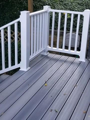 Railing Installed for a Composite Deck