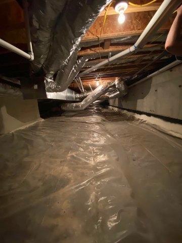 Ducts in the crawl space