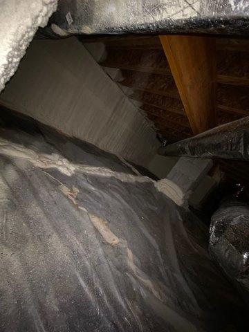 Ducts in the crawl space