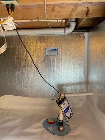 This SmartSump System ensures that this crawlspace will not flood again.