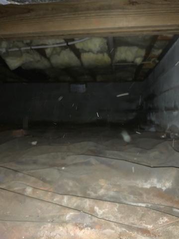 This dirty crawlspace really needed some help!