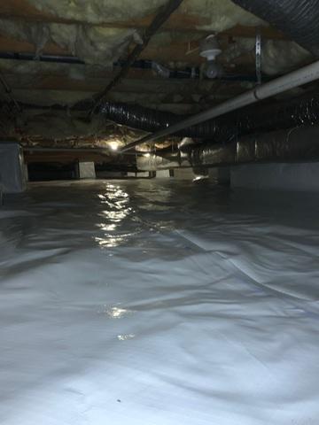 Now the crawlspace is clean and dry!