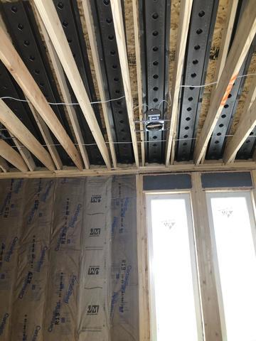 <p>We insulated the walls with batt insulation.</p>