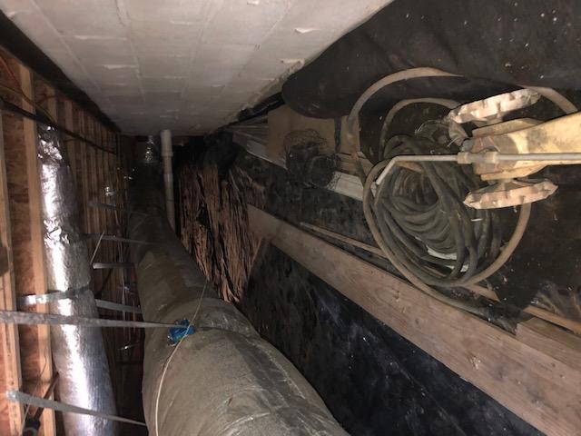 Ducts in the crawl space