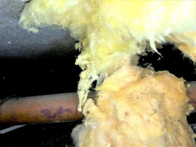 The old insulation that was put in many years ago had decayed to the point that it was almost non-existent.