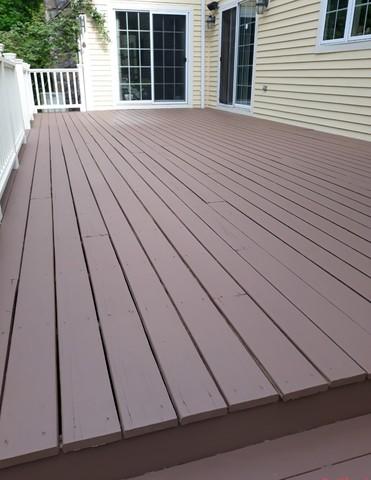 New deck stain looks smooth and even!