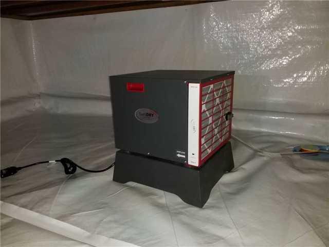 Crawl Space Dehumidifier Removes Water Vapor