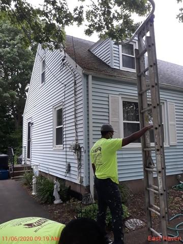 Power Washing in Progress