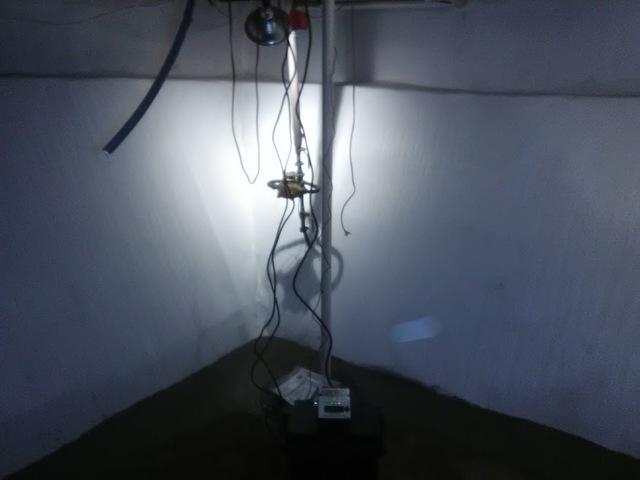 A sump pump was installed in the basement.