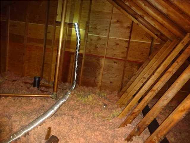 Attic Walls and Floor with Previous Insulation