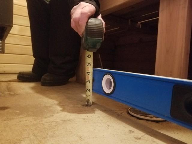 1.75 inches of Settlement in Duluth, MN Sauna