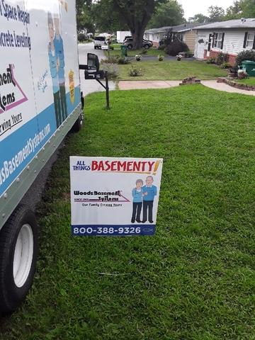 The homeowners were happy with the work done by the Woods Basement Systems team.