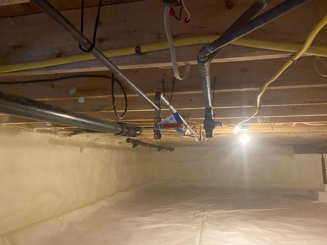 CleanSpace Vapor Barrier and Spray Insulation